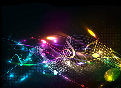 Music colorful music note theme